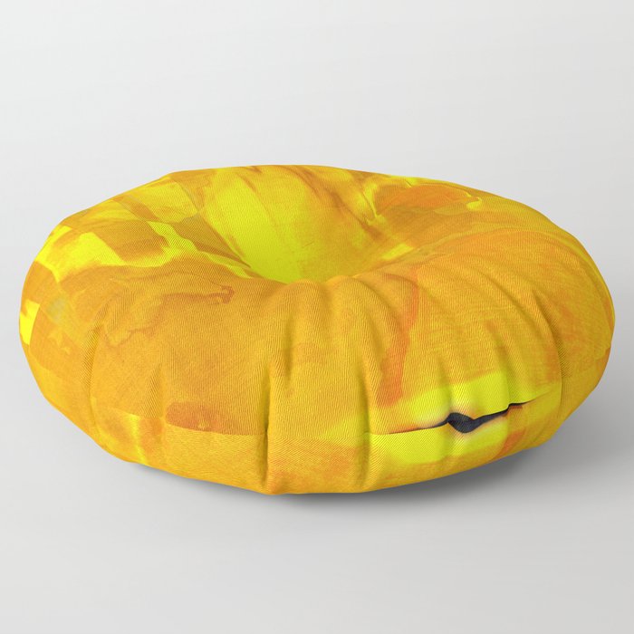 Warm golden yellow Floor Pillow