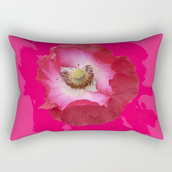 Waltz - hot Pink Rectangular Pillow