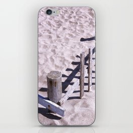 Wooden beach fences iPhone Skin