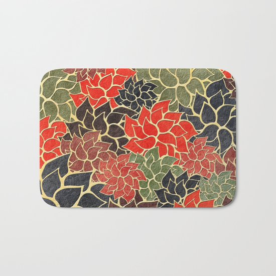 Floral Abstract 17 Bath Mat
