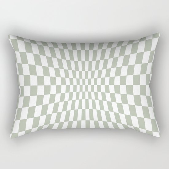 Optical Game Mint Green Rectangular Pillow