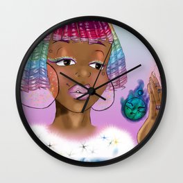 Comet Queen Kandi Wall Clock | Illustration, Graphic Design, Space, Digital 