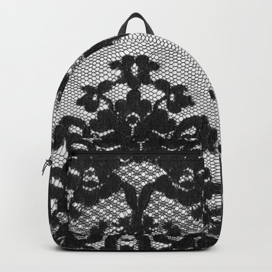 Black Vintage Lace Backpack