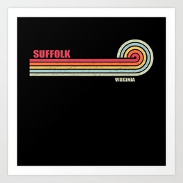 Suffolk Virginia City State Art Print | Town, Suffolk, State, Colored, Graphicdesign, Visitors, 90S, Classic, Hometown, Virginia 