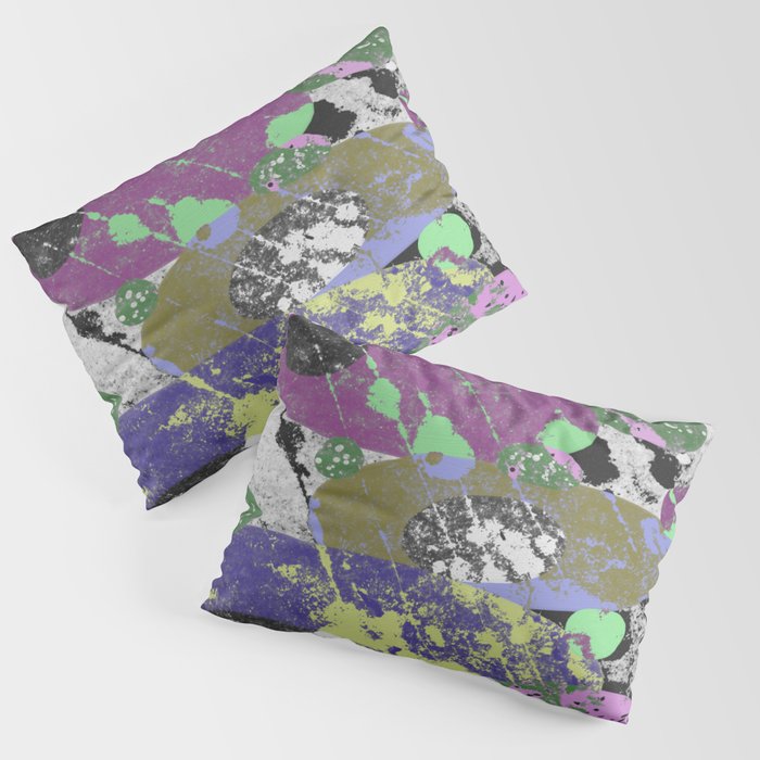 Stack Em Up! - Abstract, textured, pastel coloured artwork Pillow Sham