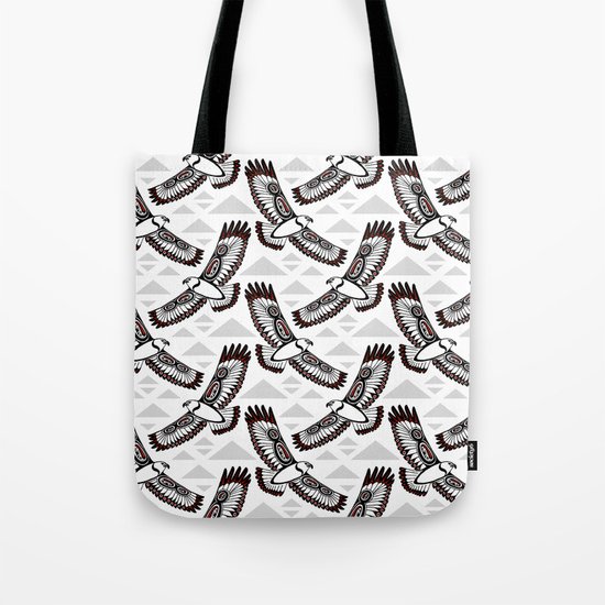 The Hawk's Flight_Bg Gray Tote Bag