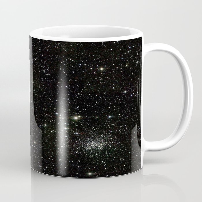 Universe Space Stars Planets Galaxy Black and White Coffee Mug