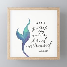 you poetic and noble land mermaid Framed Mini Art Print