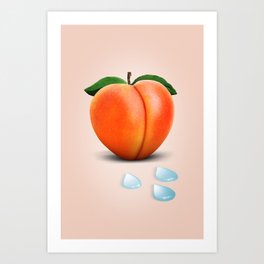 Juicy Peach Art Print