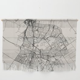 Salinas, USA - City Map - Black and White Aesthetic Wall Hanging