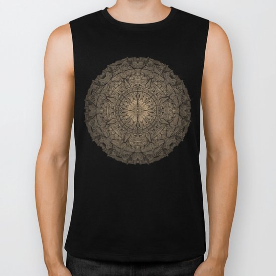 Sepia Mandala Biker Tank