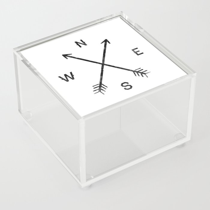 Compass (White) Acrylic Box