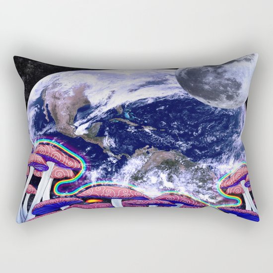 Space Mushroom Rectangular Pillow