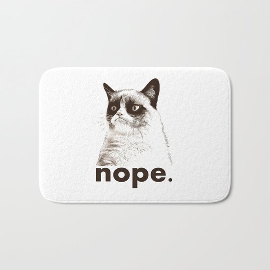 GRUMPY CAT - Nope (version 2) Bath Mat