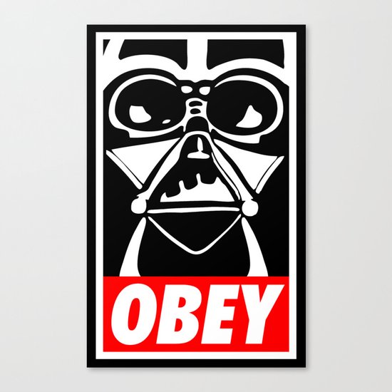 Obey Darth Vader - Star Wars Canvas Print