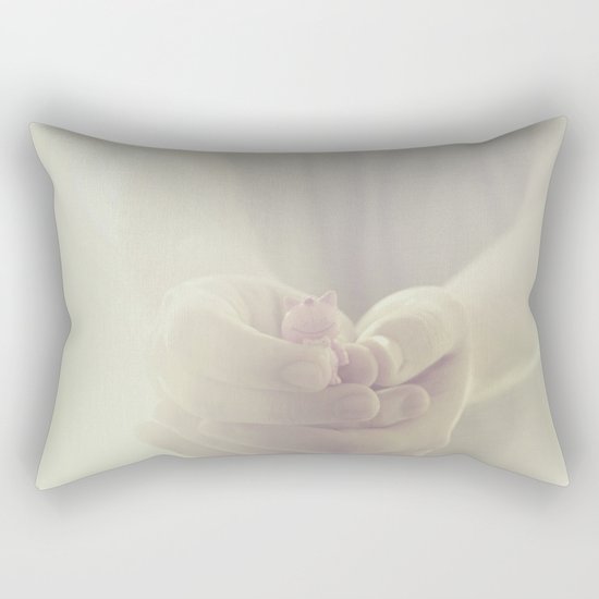 Tiny cat Rectangular Pillow