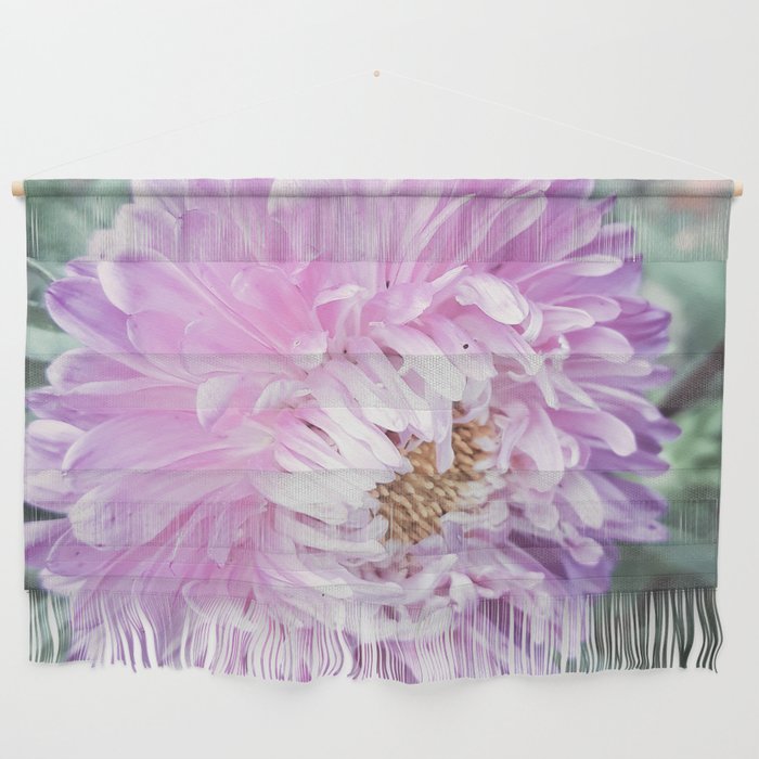 Retro pastel purple garden Chrysanthemum Wall Hanging