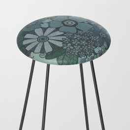 Hand drawn flower composition Counter Stool