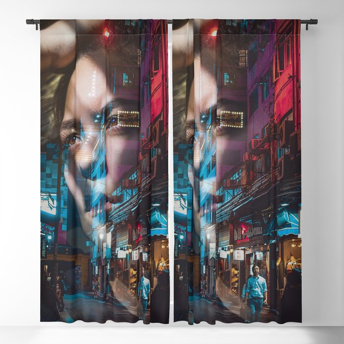 China America double exposure Blackout Curtain