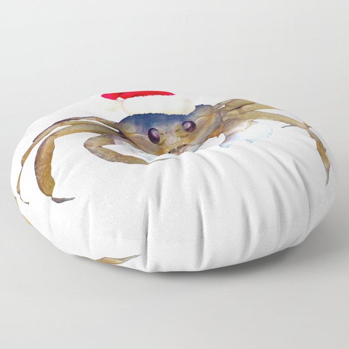 Crabby Christmas Floor Pillow