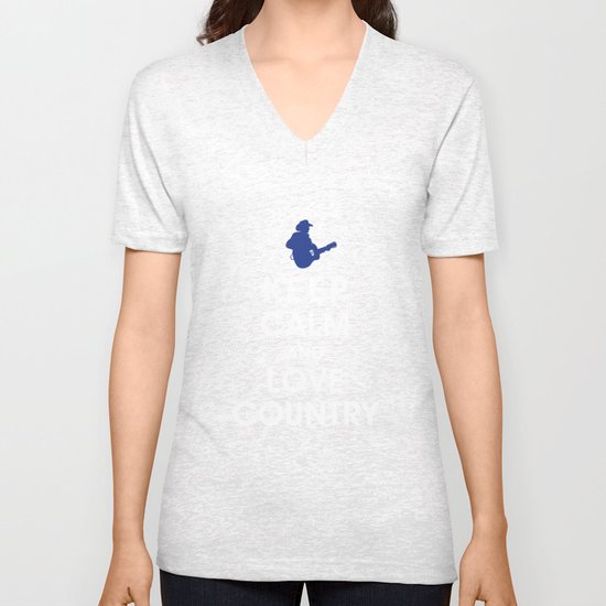 Keep Calm and Love Country Unisex V-Neck