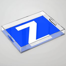 Letter Z (White & Blue) Acrylic Tray