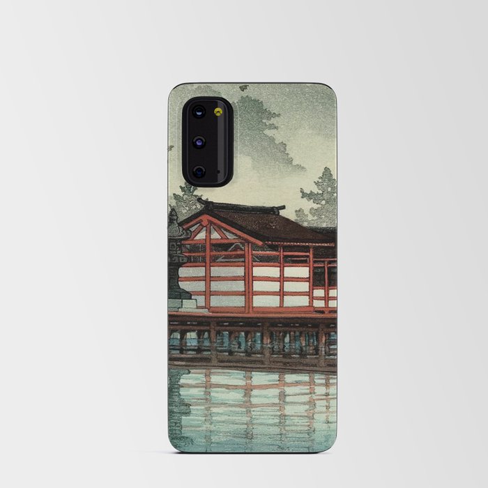 Miyajima in the Fog by Hasui Android Card Case
