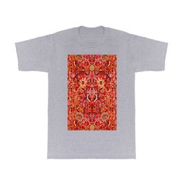William Morris (British, 1834-1896) - Bullerswood (Racing Red variant) - 1893 - Arts and Crafts - Floral pattern with birds - Media: Carpet hand-woven - Digitally Enhanced Version - T Shirt