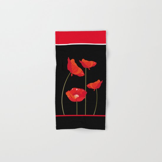 Graceful poppies Hand & Bath Towel