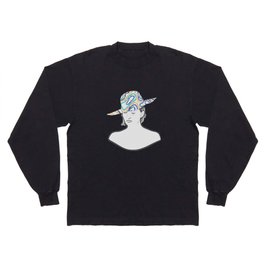 Lady with Hat-12 Long Sleeve T Shirt