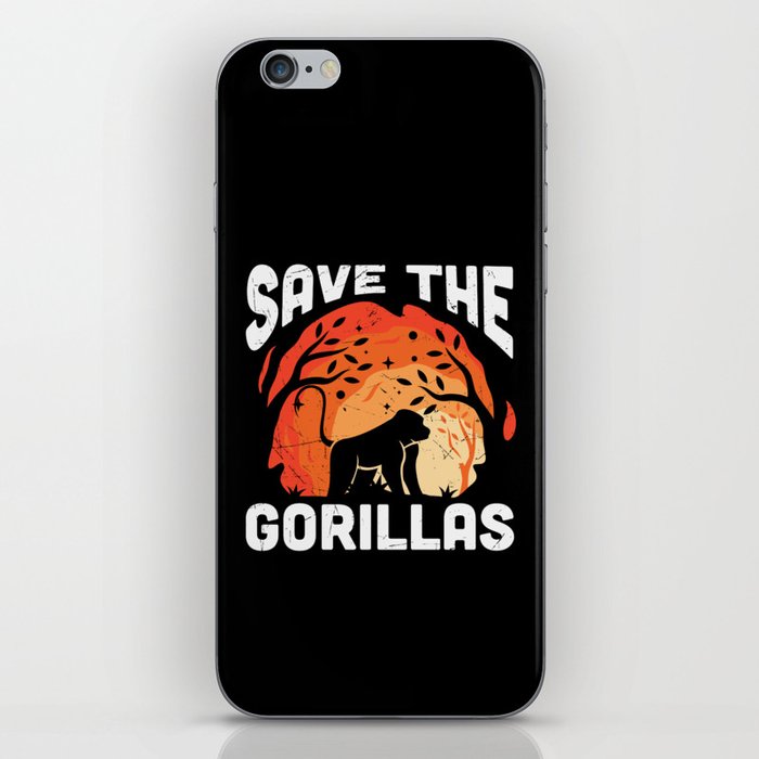 Save The Gorillas iPhone Skin