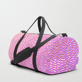 Retro Magenta to Purple Colorful Pixel Noise Abstract Artwork Duffle Bag