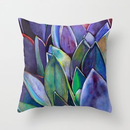 Purple Agave Throw Pillow