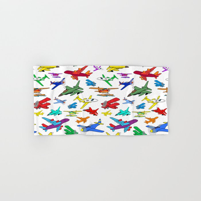 Colorful Airplanes Hand & Bath Towel