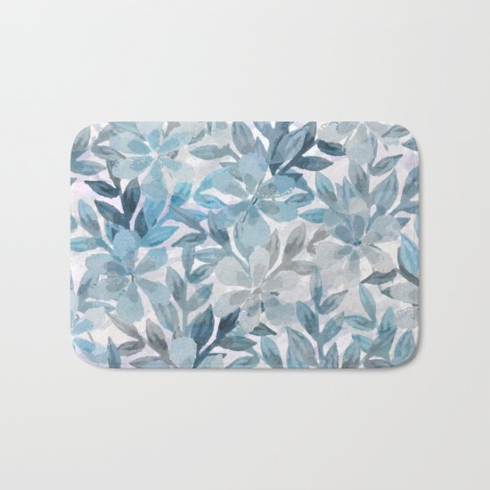 watercolor Botanical garden II Bath Mat