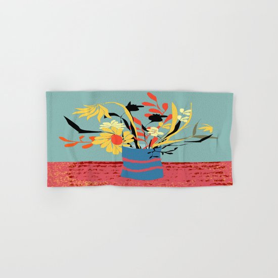 Vase of Flowers Hand & Bath Towel