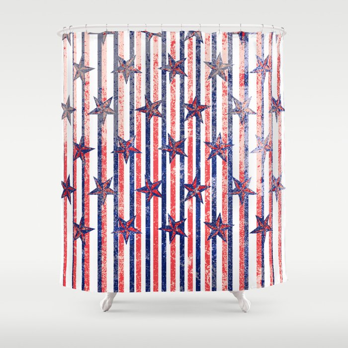 Stars And Stripes Shower Curtain By Davehigs Society6