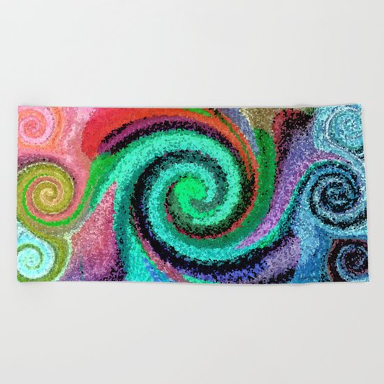 Sticky Love Mosaic Beach Towel