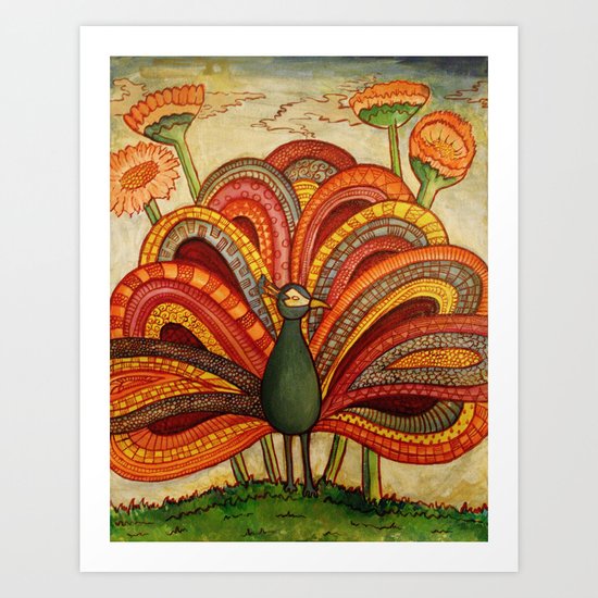 The Peacock Art Print