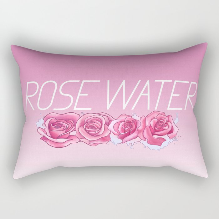 Rose in Pink Water Rectangular Pillow