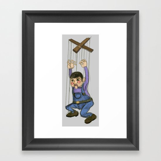 DOLL PUPPET II RED CHEEKS Framed Art Print