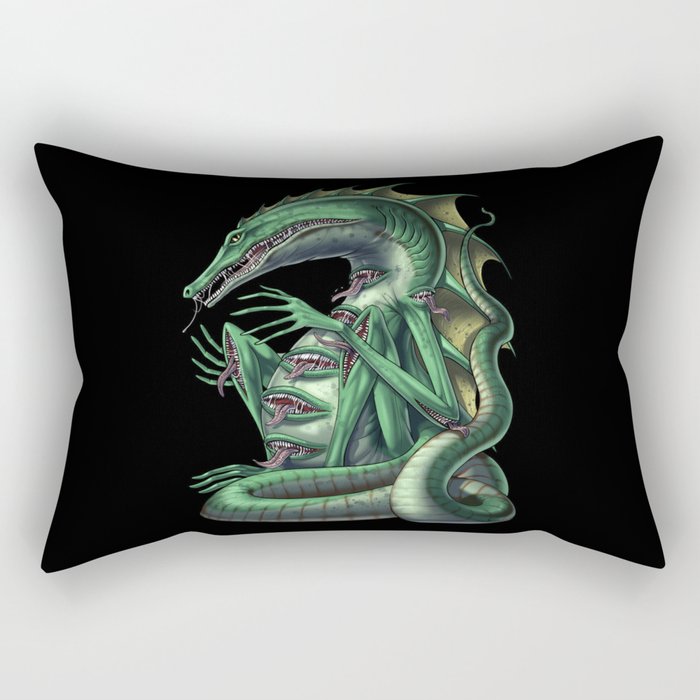 Aztec Mythology Creature Cipactli Rectangular Pillow