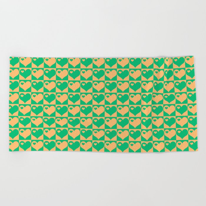Herzen Liebes Collage Beach Towel By Falkofollert