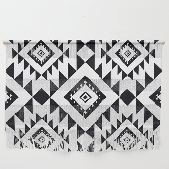 Black and white tartan plaid Wall Hanging