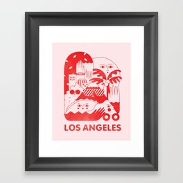 LOS ANGELES LOVE Framed Art Print