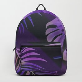 Purple palm leaves Backpack