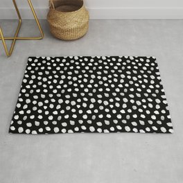 Black & White Dalmatian Pattern (reverse dalmatian) Area & Throw Rug