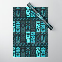 Turquoise Tikis! Wrapping Paper