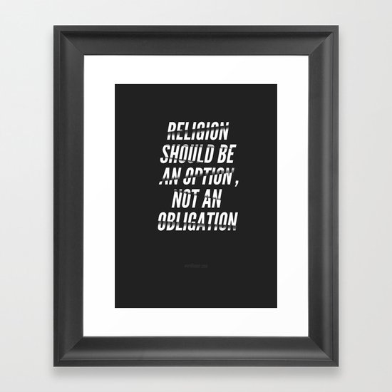Option Framed Art Print