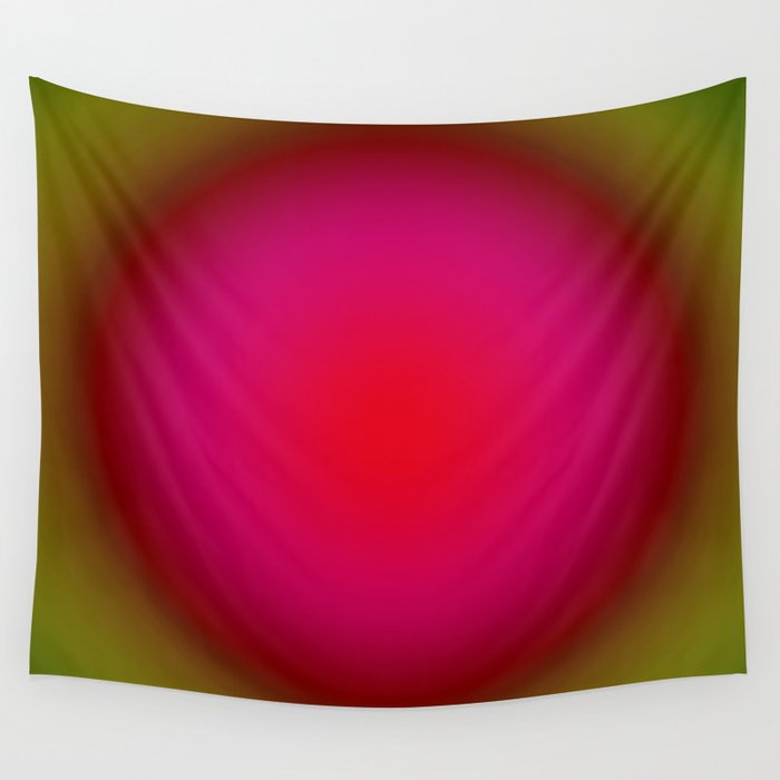 Orb Gradient // Pink & Olive Wall Tapestry